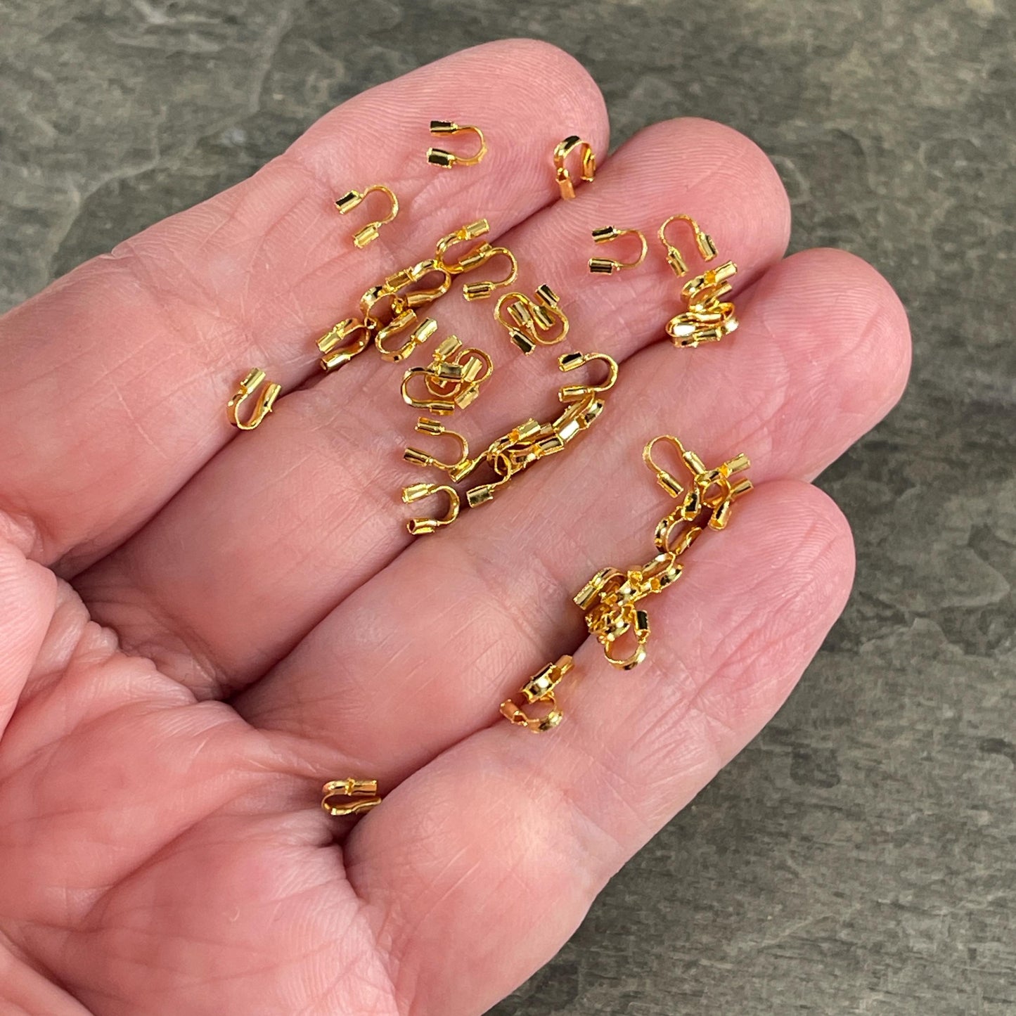 Wire Guards, 4mm Gold Plated Brass Wire Guardians (I606-30G-NR) * Qty. 200