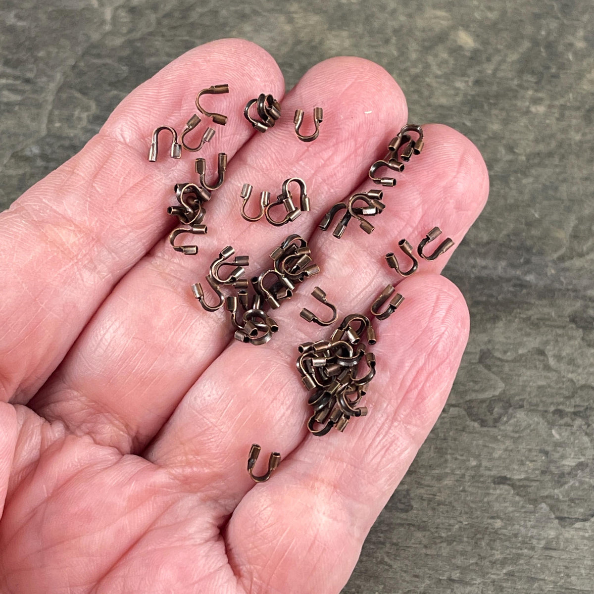 Wire Guards, 4mm Copper Plated Brass Wire Guardians (R030-R) * Qty. 200