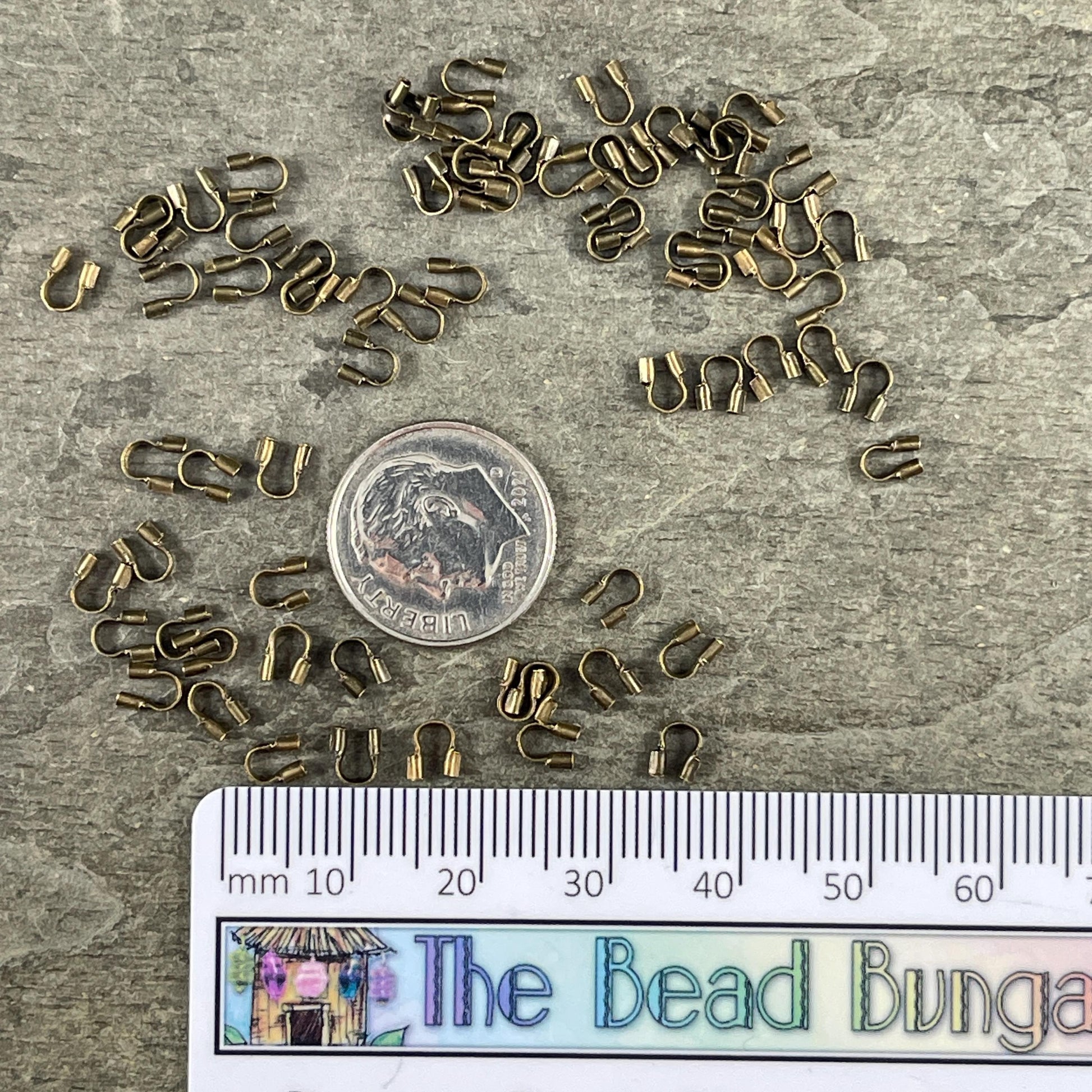 Wire Guards, 4mm Antiqued Brass Wire Guardians (R030-AB) * Qty. 200