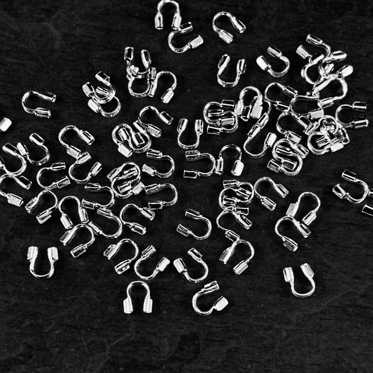Wire Guards, 4mm Silver Plated Brass Wire Guardians (R030-S) * Qty. 200