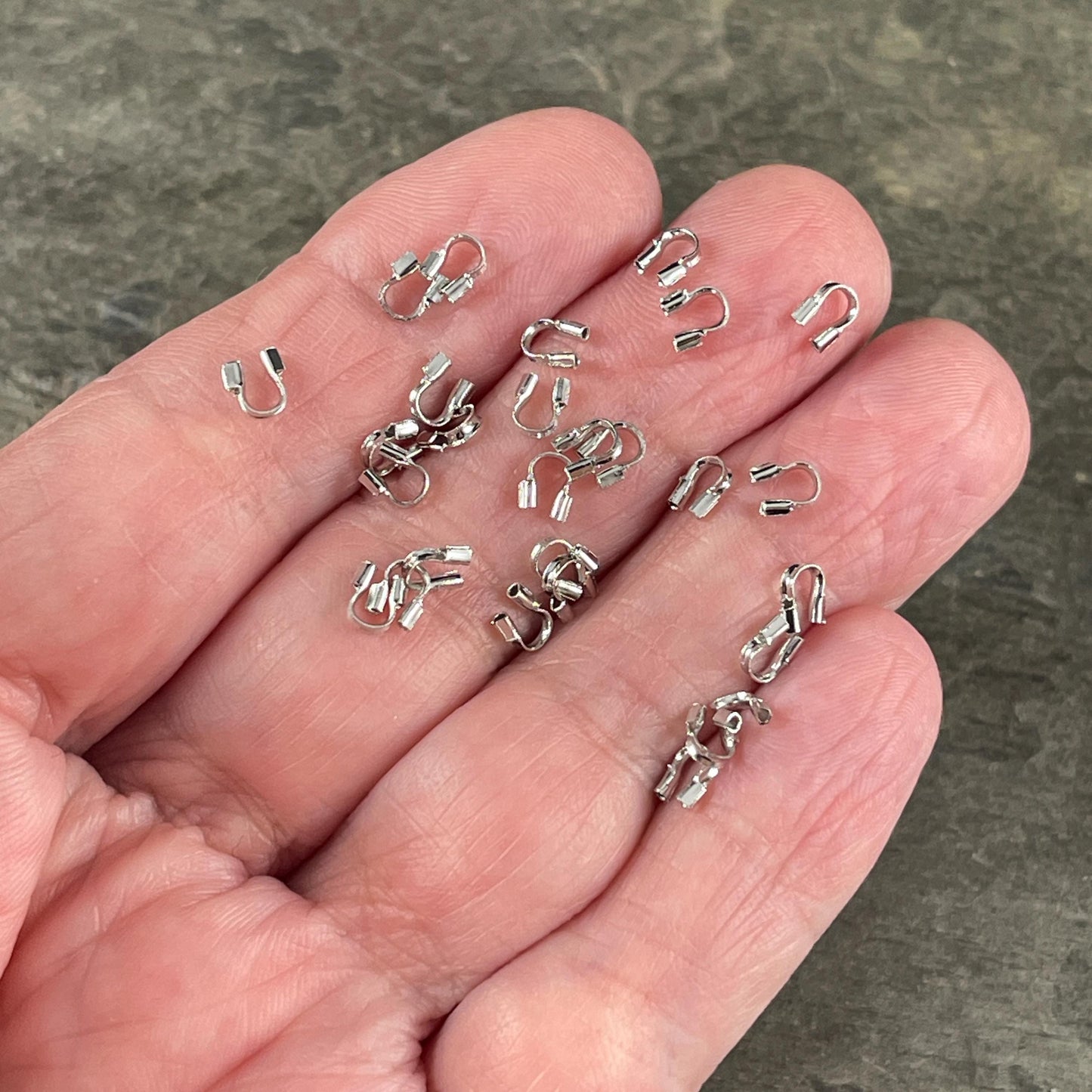 Wire Guards, 4mm Silver Plated Brass Wire Guardians (R030-S) * Qty. 200
