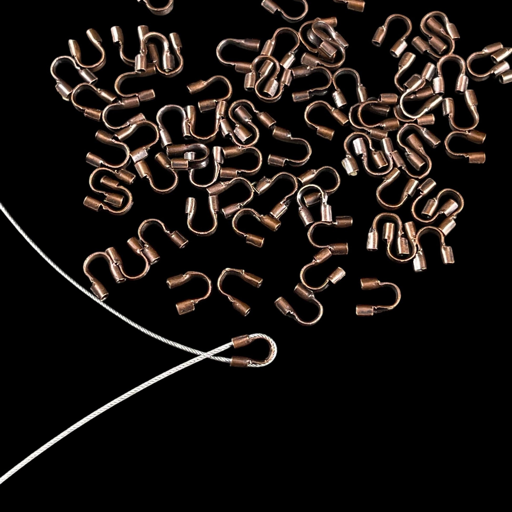 Wire Guards, 4mm Copper Plated Brass Wire Guardians (R030-R) * Qty. 200