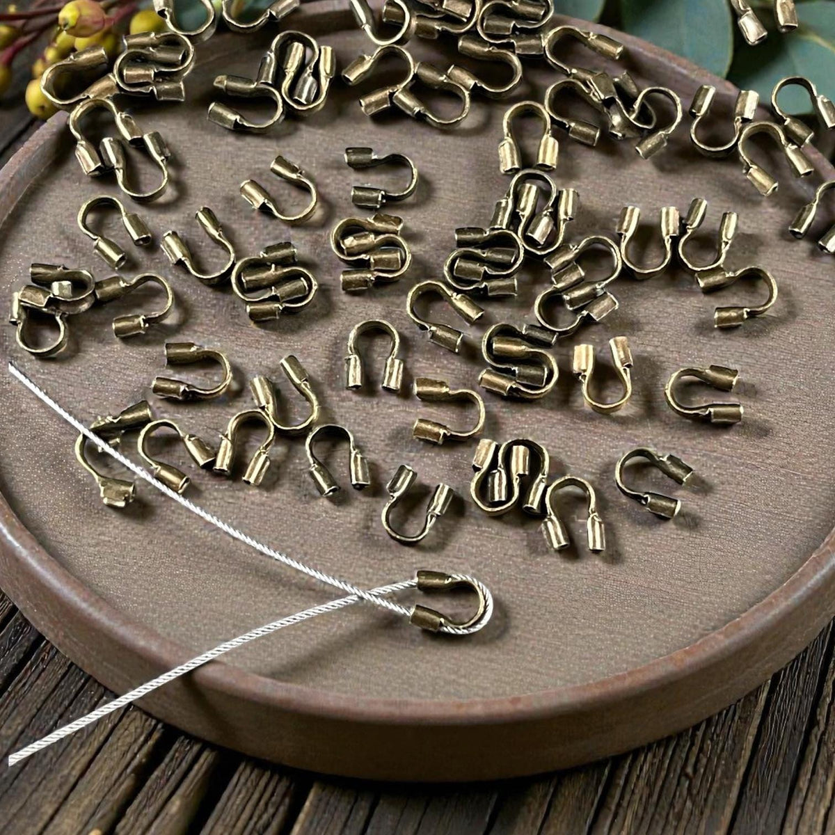 Wire Guards, 4mm Antiqued Brass Wire Guardians (R030-AB) * Qty. 200