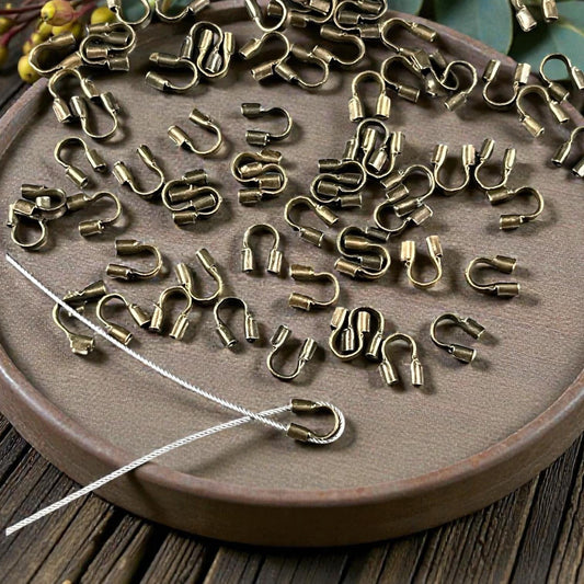 Wire Guards, 4mm Antiqued Brass Wire Guardians (R030-AB) * Qty. 200