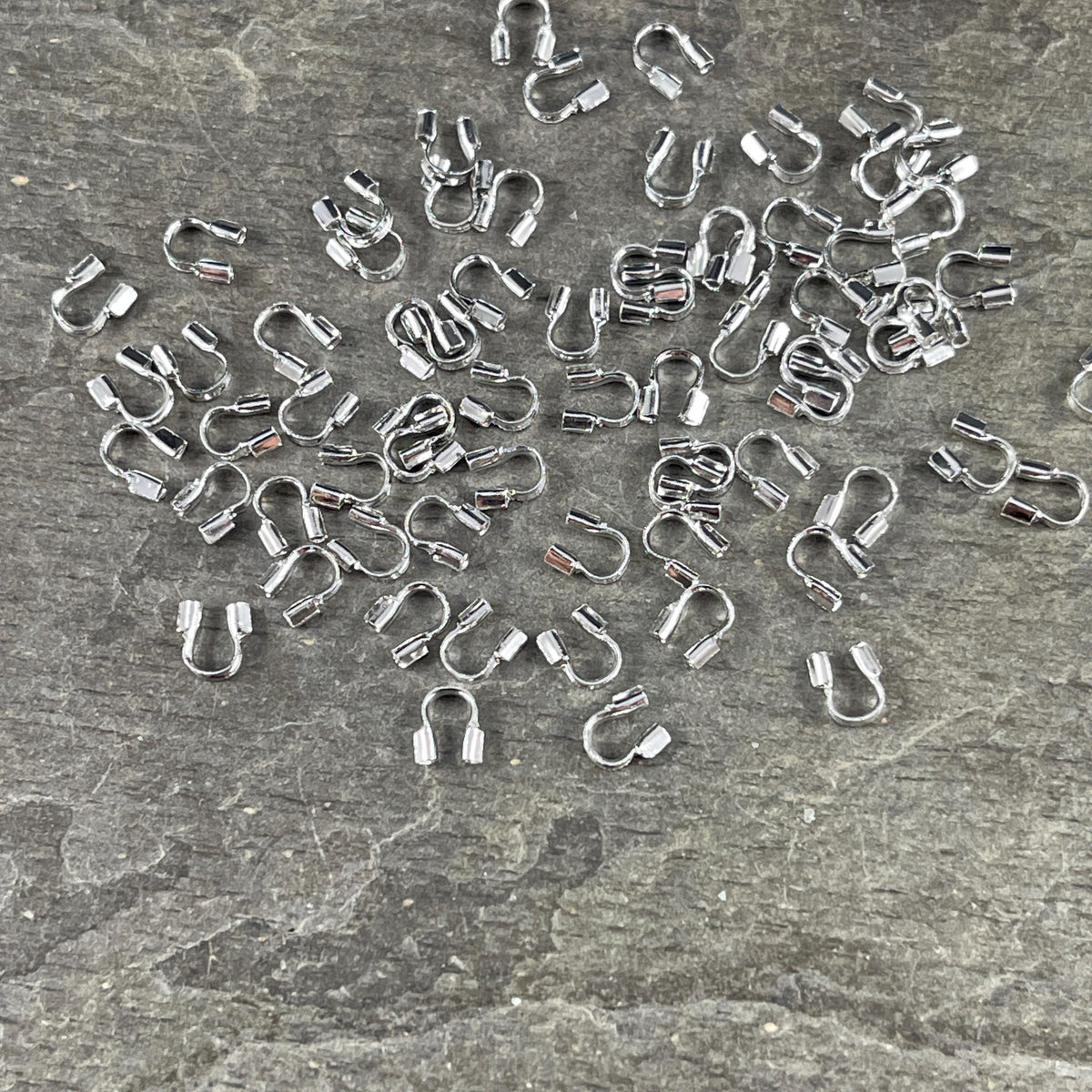 Wire Guards, 4mm Silver Plated Brass Wire Guardians (R030-S) * Qty. 200