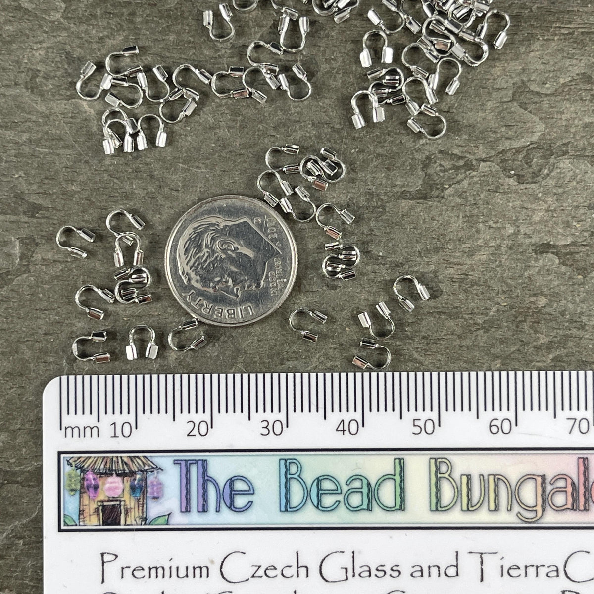 Wire Guards, 4mm Silver Plated Brass Wire Guardians (R030-S) * Qty. 200