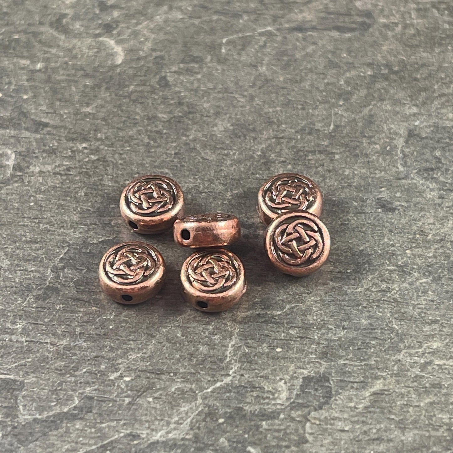 TierraCast 7mm Celtic Knot Bead, Antiqued Copper Plated Pewter (PF/758-87) * Qty. 6