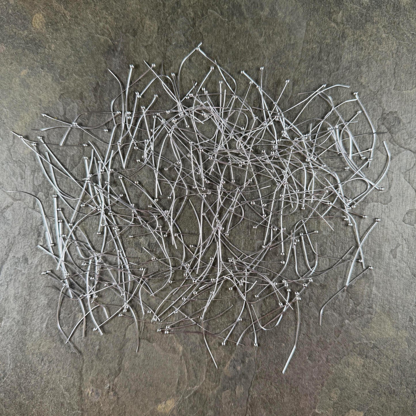 Silver Ball Head Pins, 22 Gauge 1-1/2" Pins for Jewelry Making (PH-PHP-22gS) * Qty. 200