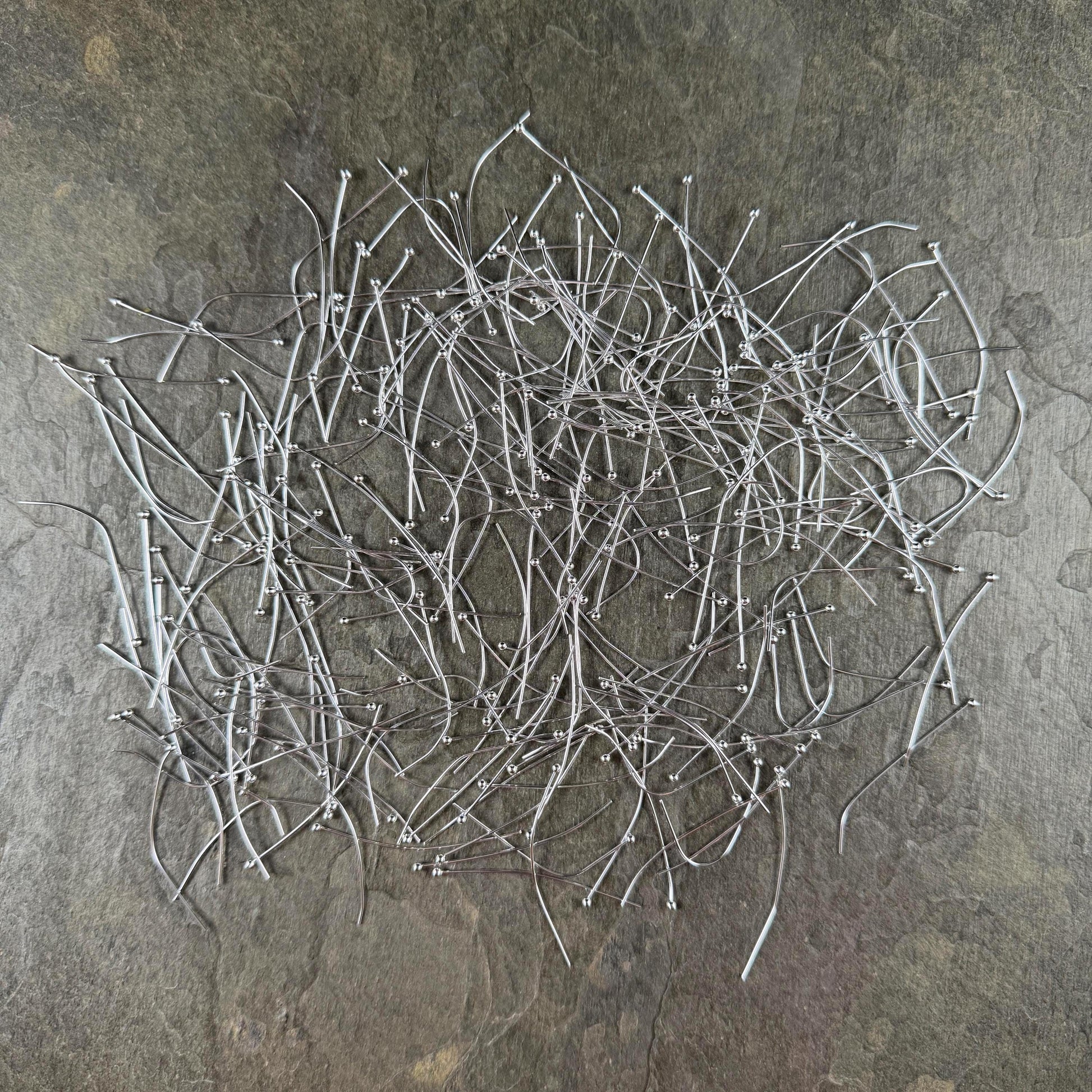 Silver Ball Head Pins, 22 Gauge 1-1/2" Pins for Jewelry Making (PH-PHP-22gS) * Qty. 200