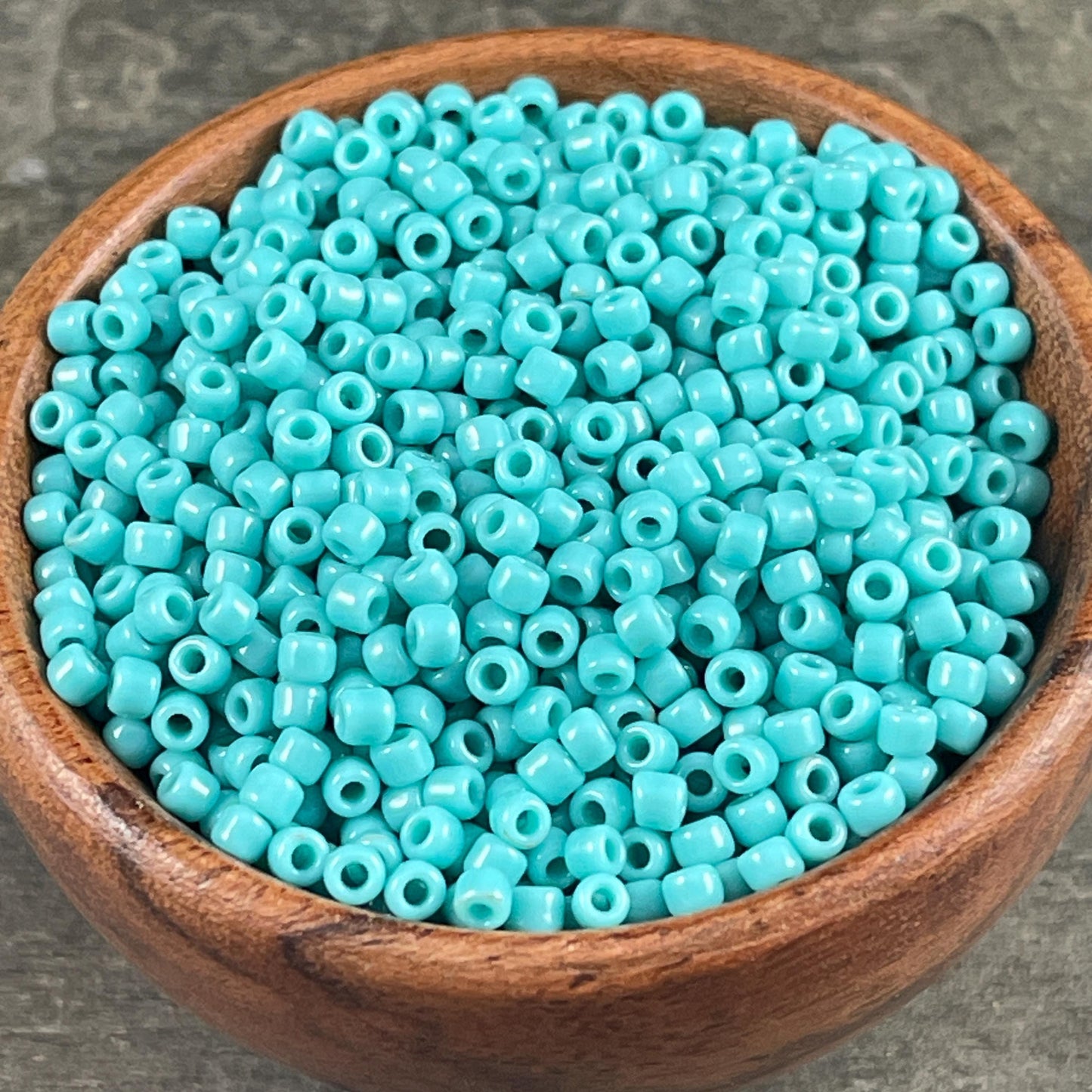 TOHO 8/0 Glass Seed Beads, Opaque Turquoise Beads (T8/SM-055) 2.25mm Turquoise Beads * Qty. 20 grams