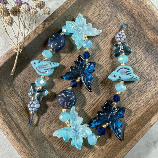 Exclusive Bead Bungalow Mix - Blue Butterflies and Birds with Accent Beads (CBF418.11)