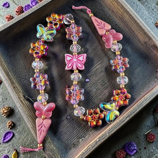 Exclusive Bead Bungalow Mix - Flowers and Butterflies, Nature Theme Glass Beads (CBF418.18)
