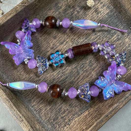 Exclusive Bead Bungalow Mix - Butterflies and Flowers, Nature Theme Glass Beads (CBF418.02)