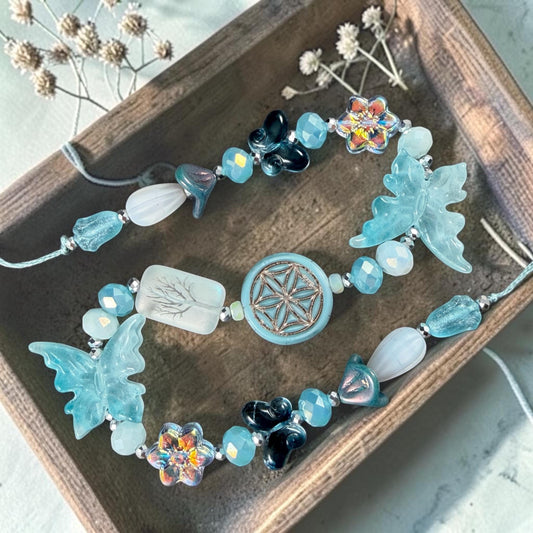 Exclusive Bead Bungalow Mix - Butterflies and Flowers, Nature Theme Glass Beads (CBF418.12)