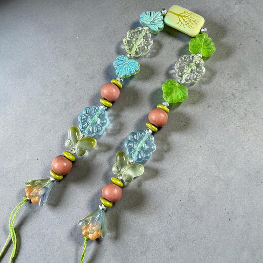 Exclusive Bead Bungalow Mix - Light Blue and Green Nature Theme Glass Beads (CBS418.20)