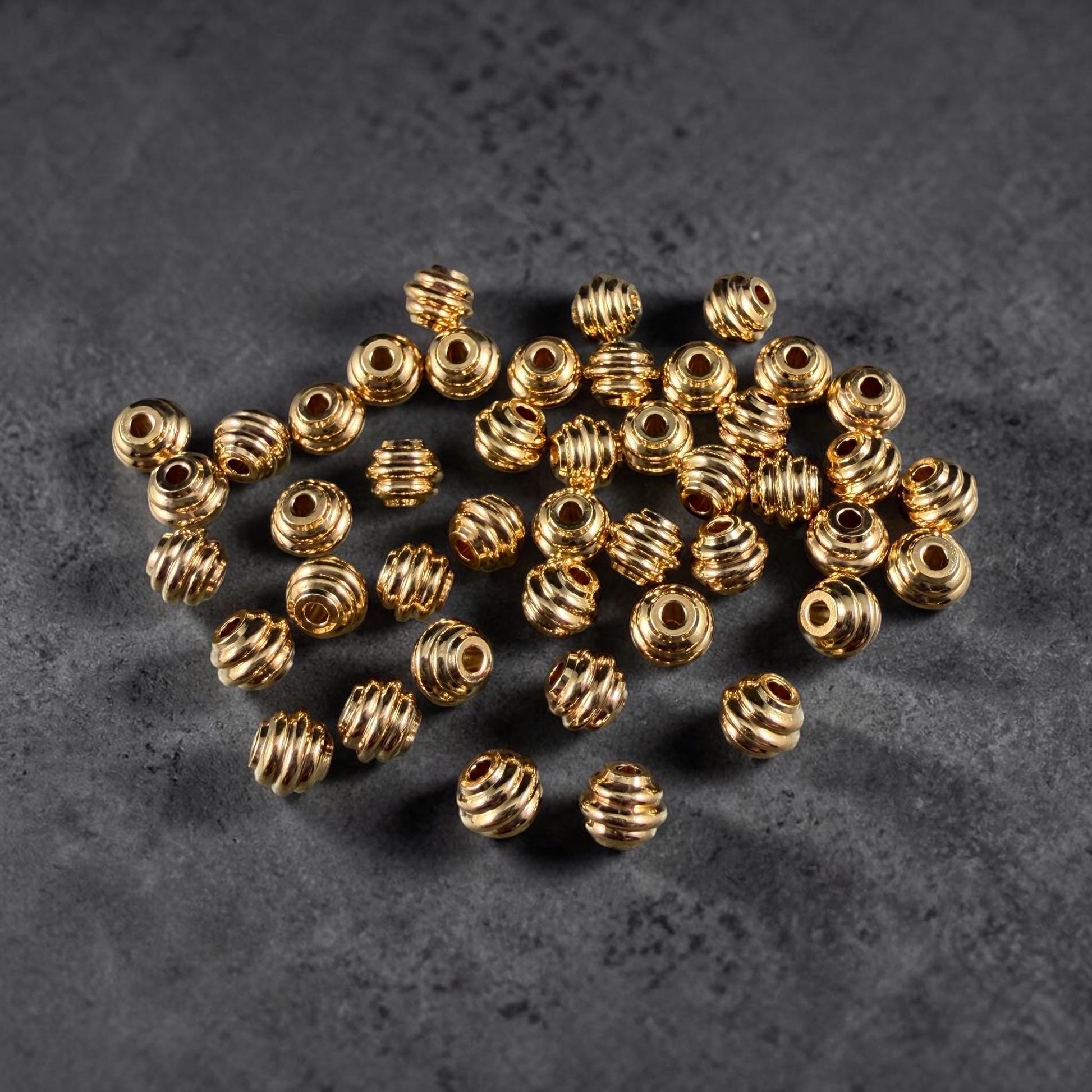 4x5mm Stepped Bicone Bead, Nickel Free, 24k Gold Plated Brass (PF/971-50-12) * Qty. 20