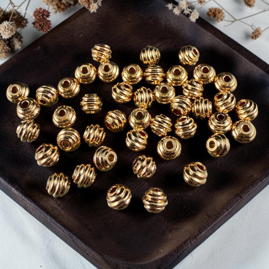4x5mm Stepped Bicone Bead, Nickel Free, 24k Gold Plated Brass (PF/971-50-12) * Qty. 20