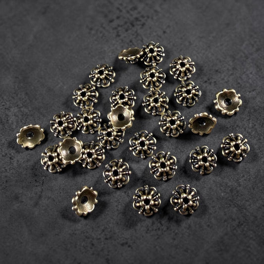 TierraCast Tiffany 6mm Bead Caps, Antiqued Copper Plated (PF/779-87) * Qty. 20
