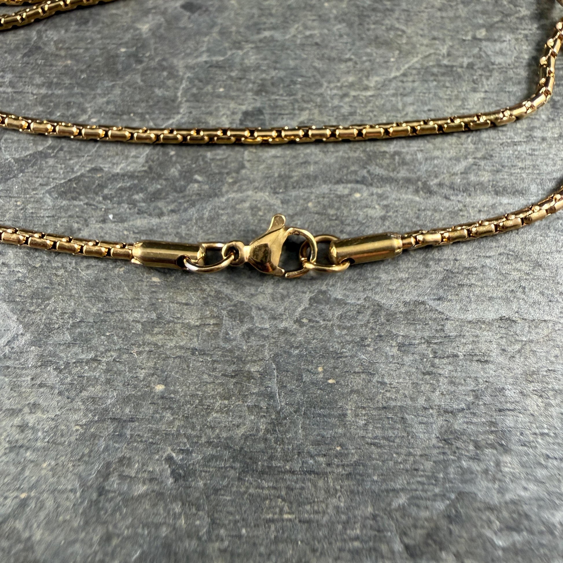 304 Stainless Steel, Boston Link, Golden (E080-18G) * 19.5" Finished Necklace