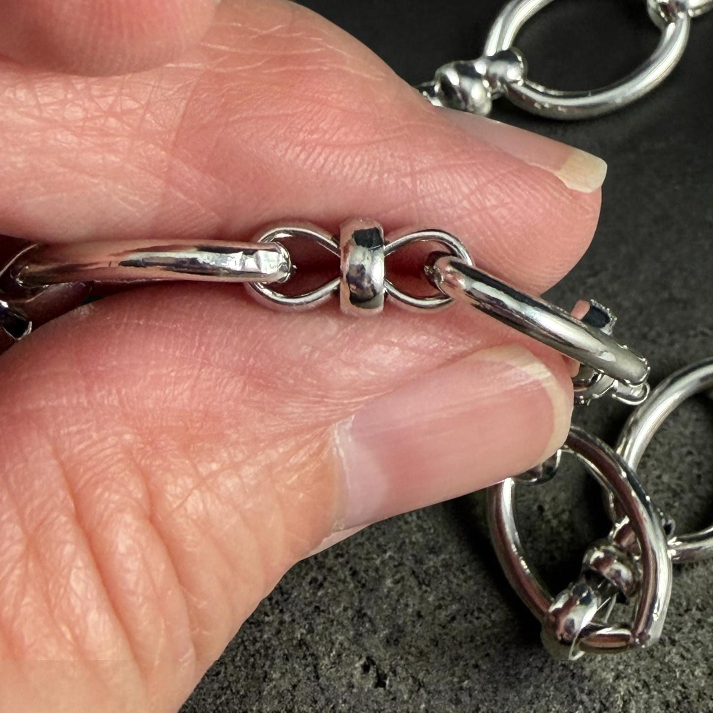 Chain by the Foot - Large Oval Statement Chain, Unwelded 16x11x2mm Iron Links, Platinum Color (T005-04P) * 1 Yard