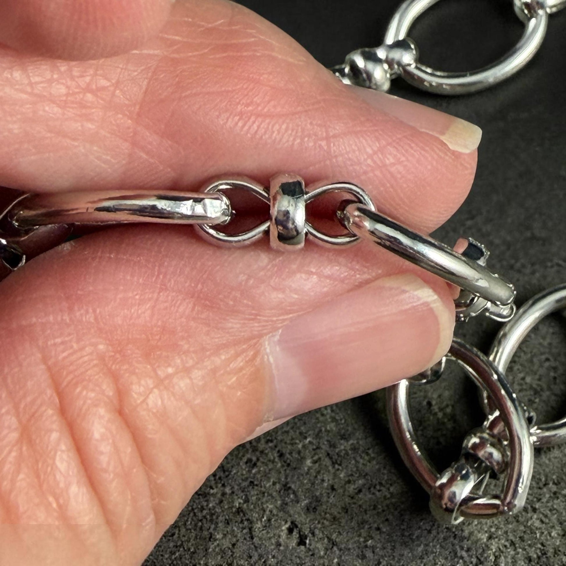 Chain by the Foot - Large Oval Statement Chain, Unwelded 16x11x2mm Iron Links, Platinum Color (T005-04P) * 1 Yard