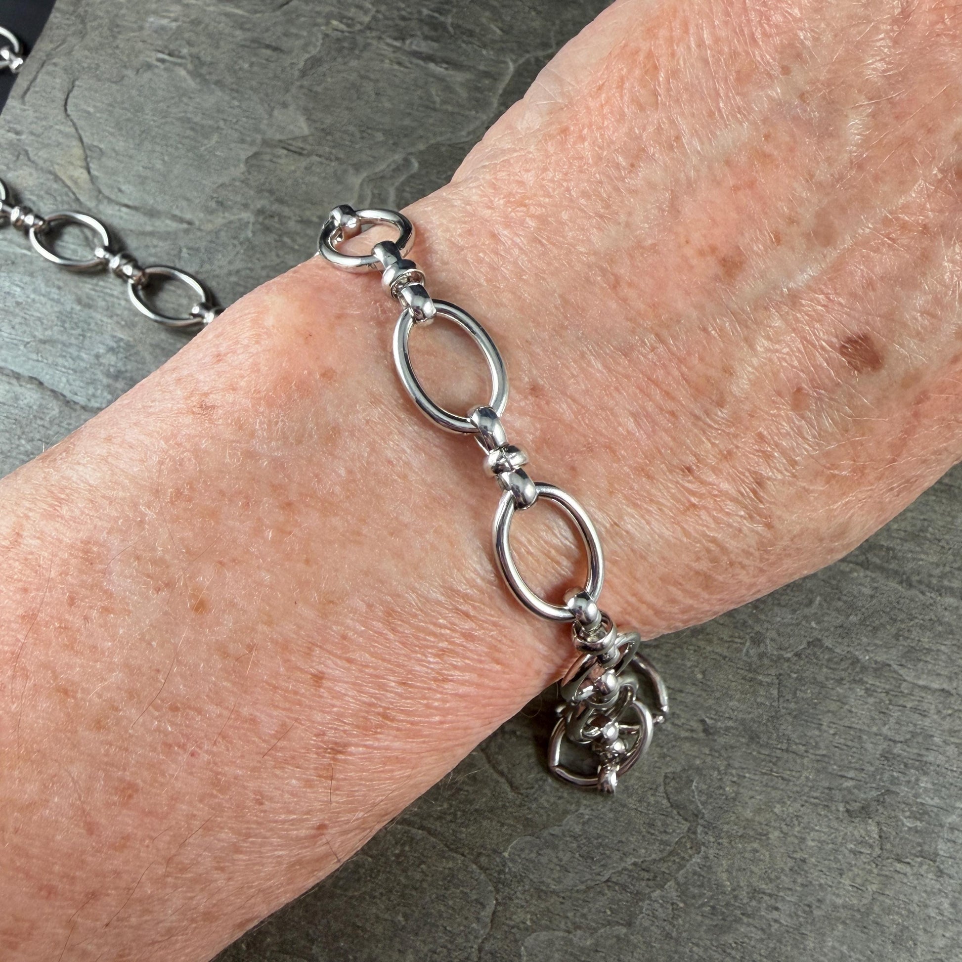 Chain by the Foot - Large Oval Statement Chain, Unwelded 16x11x2mm Iron Links, Platinum Color (T005-04P) * 1 Yard