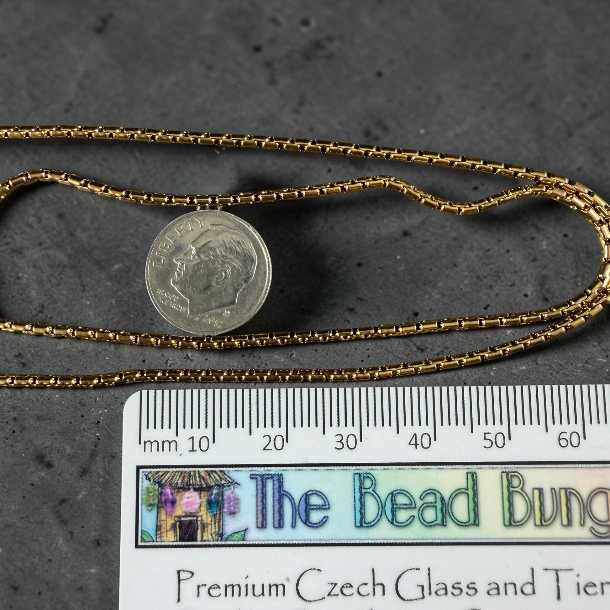 304 Stainless Steel, Boston Link, Golden (E080-18G) * 19.5" Finished Necklace