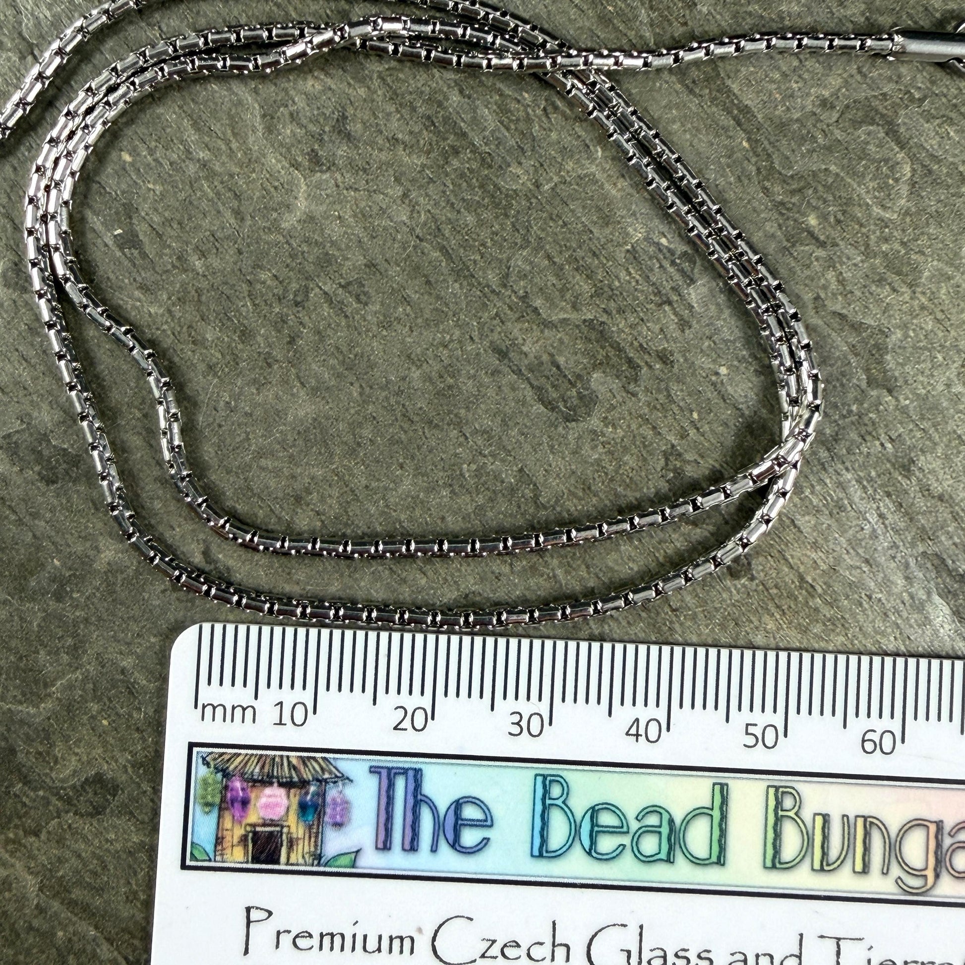 304 Stainless Steel, Boston Link, Platinum Color (E080-18P) * 19.5" Finished Necklace