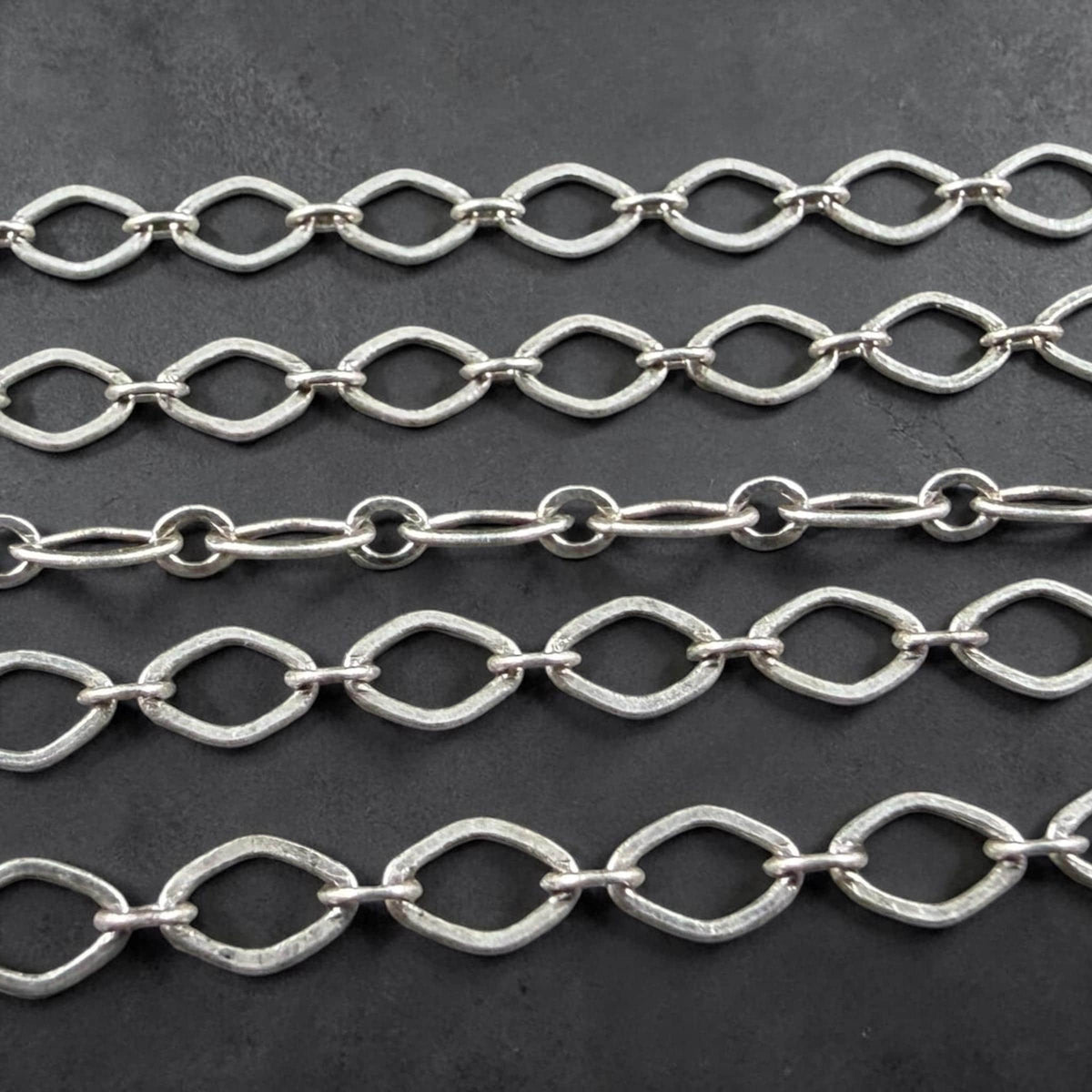 Chain by the Foot - Antiqued Silver Chain, 4x3mm Oval Links (829AS) * 18" Length