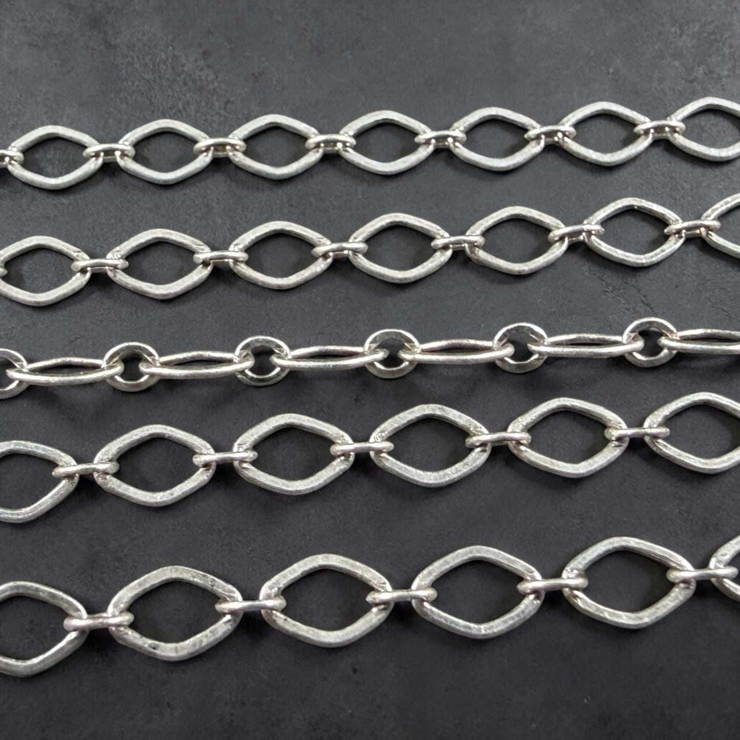 Chain by the Foot - Antiqued Silver Chain, 4x3mm Oval Links (829AS) * 18" Length