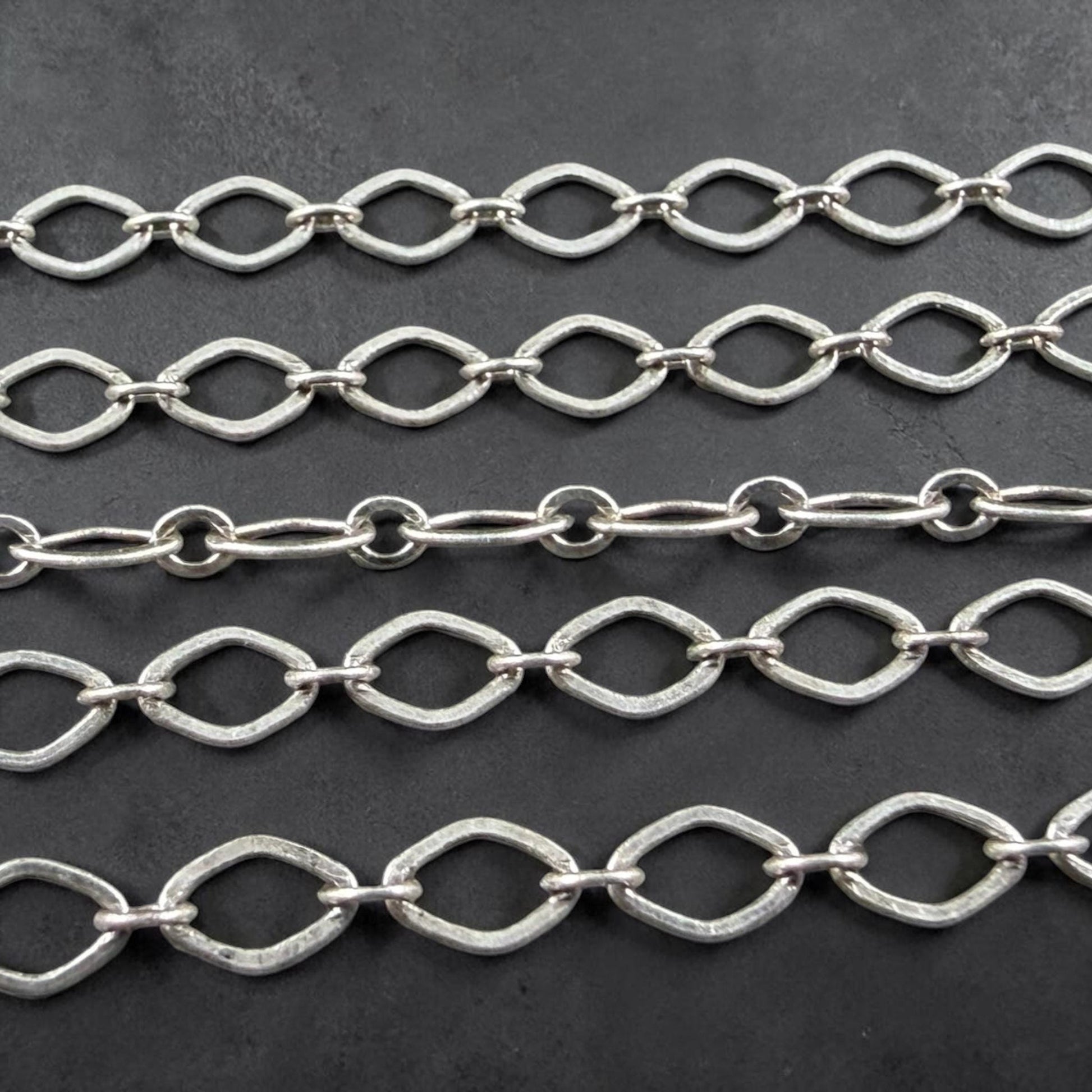 Chain by the Foot - Antiqued Silver Chain, 4x3mm Oval Links (829AS) * 18" Length