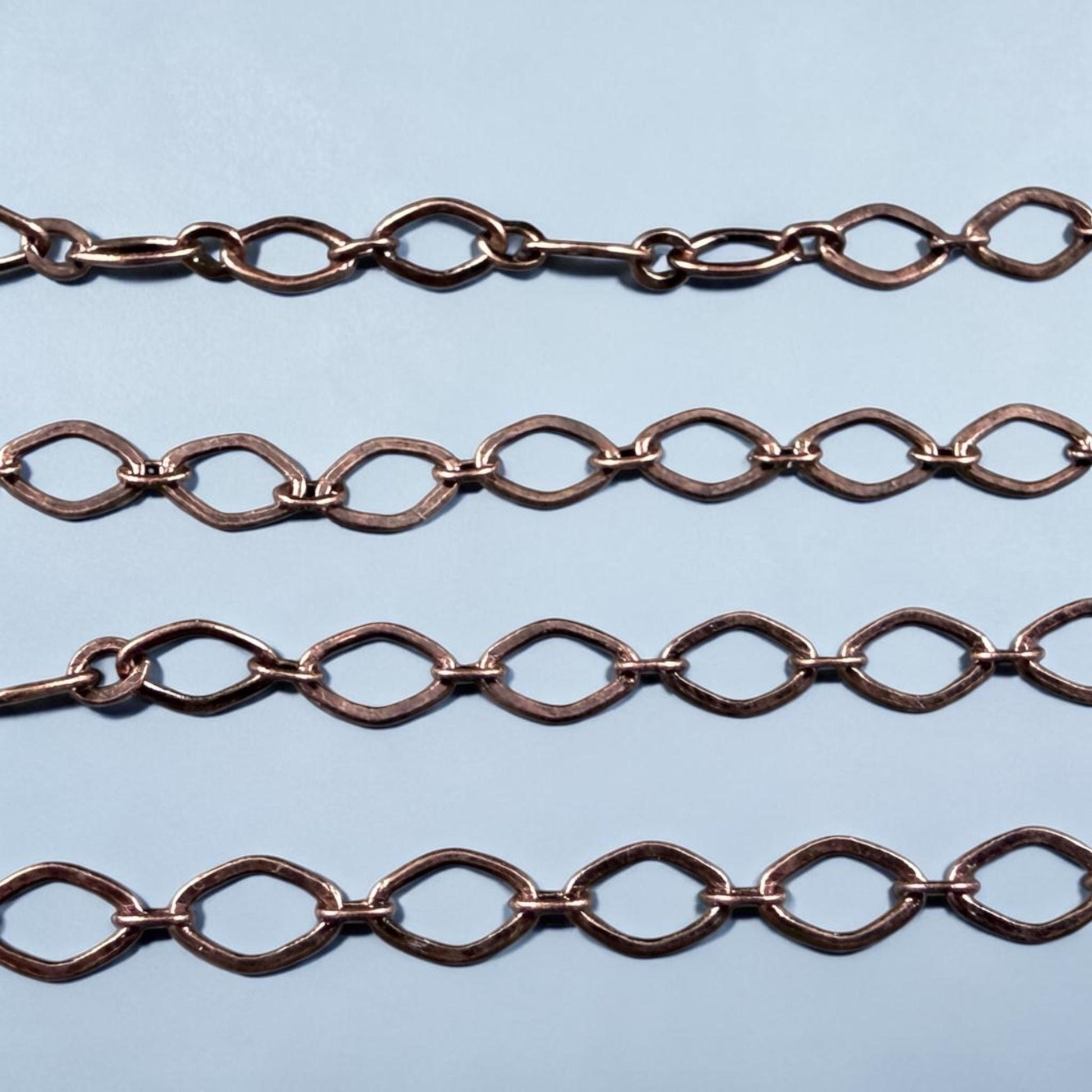 Chain by the Foot - Antiqued Copper Chain, 4x3mm Oval Links (829AC) * 18" Length