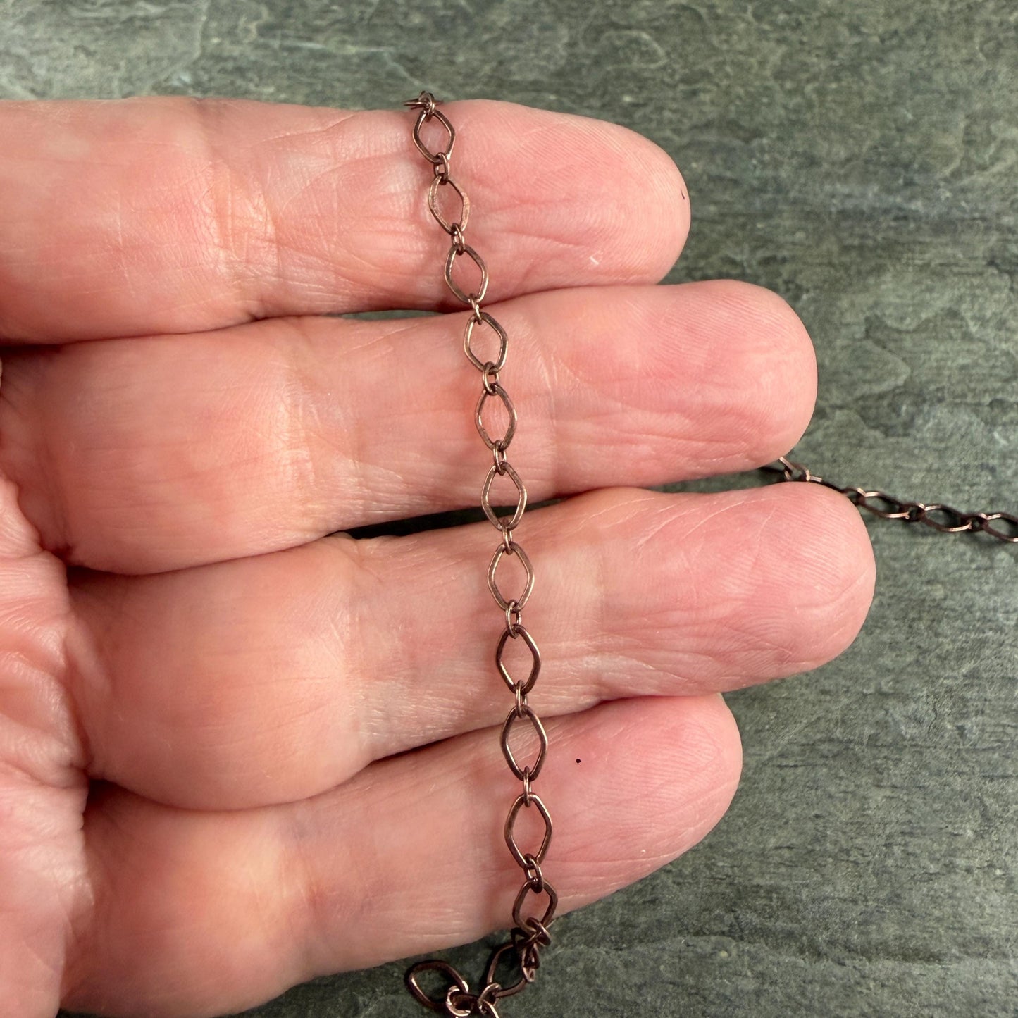 Chain by the Foot - Antiqued Copper Chain, 4x3mm Oval Links (829AC) * 18" Length