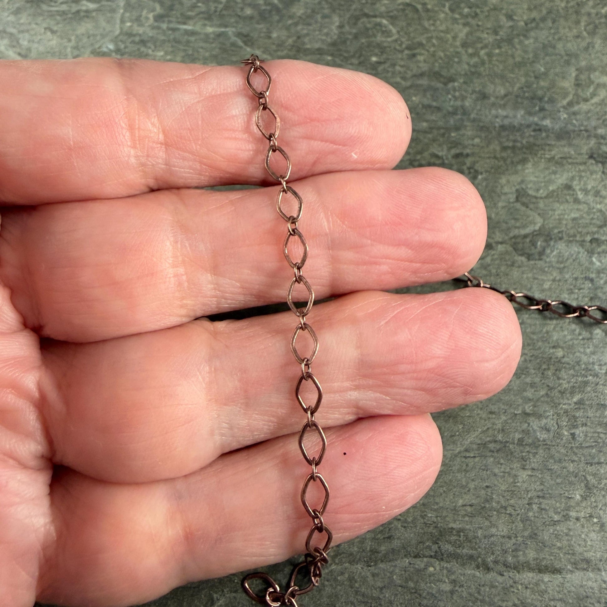 Chain by the Foot - Antiqued Copper Chain, 4x3mm Oval Links (829AC) * 18" Length