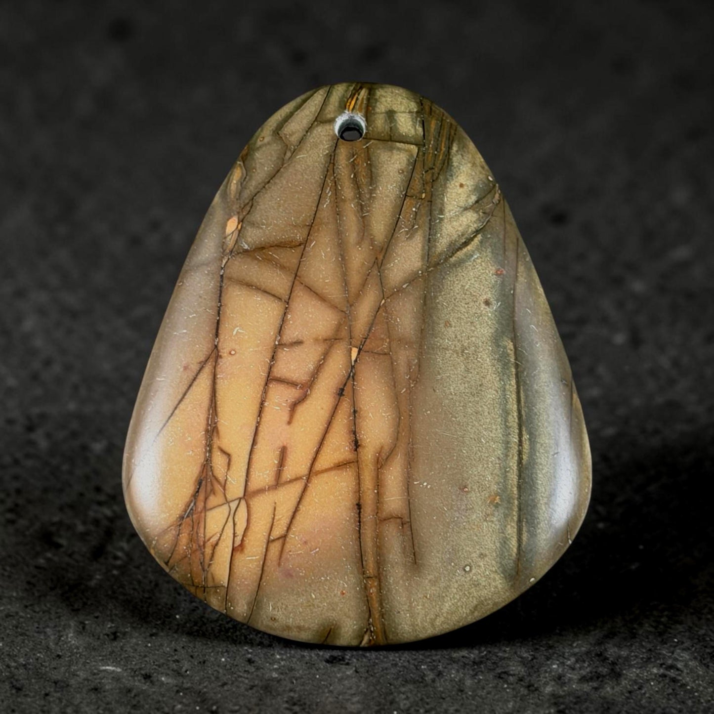 Picasso Jasper, Teardrop Gemstone Pendant, 46x40mm (PJTD-3) * Qty. 1