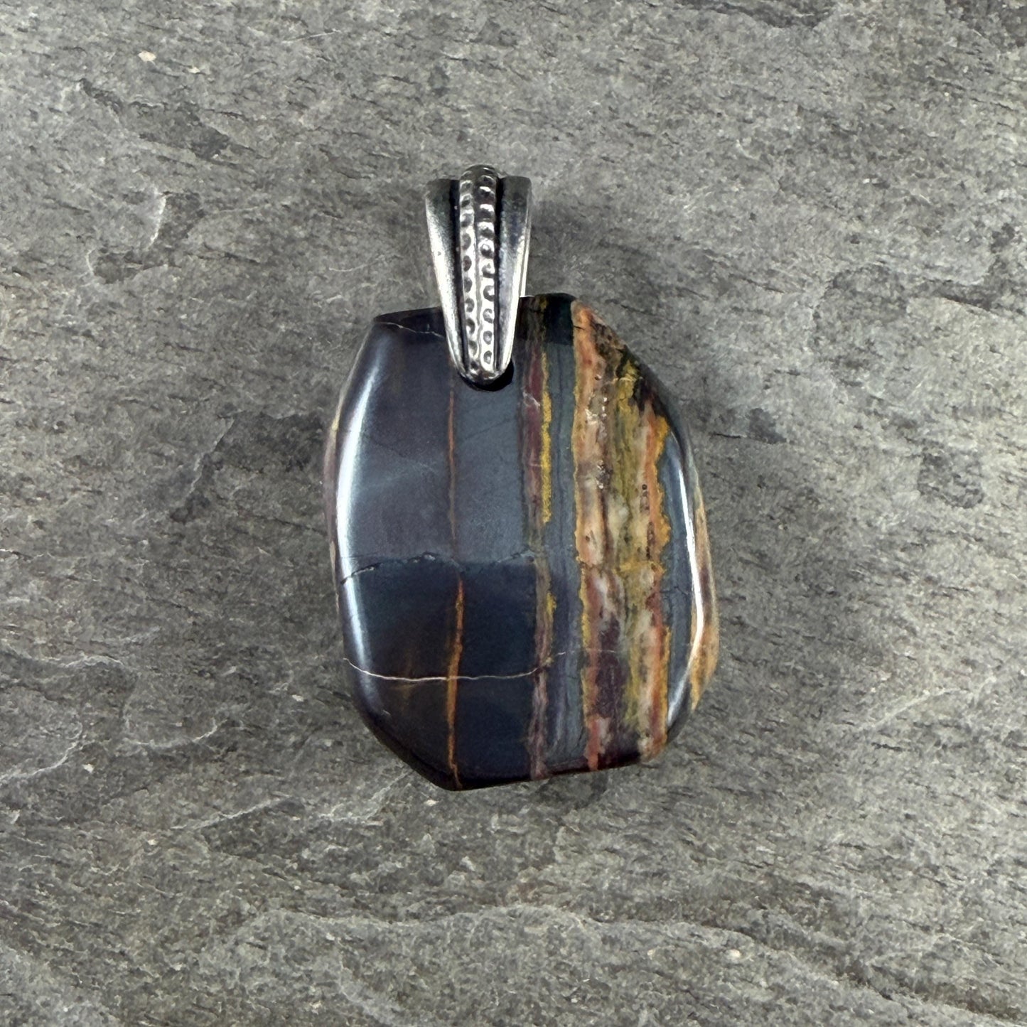 Tiger Iron Gemstone Pendant, 29x23mm (TigerEye-1) * Qty. 1