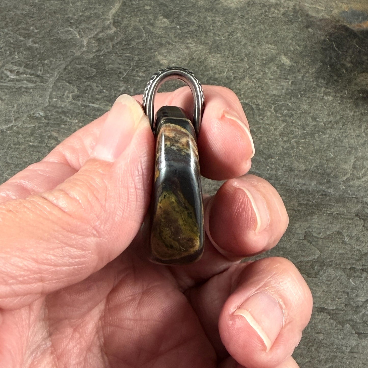Tiger Iron Gemstone Pendant, 29x23mm (TigerEye-1) * Qty. 1