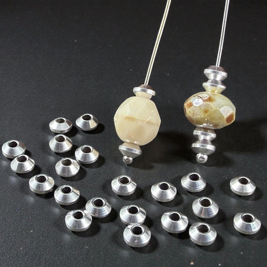 4mm Bicone Bead, Antiqued Silver Plated Brass (PF/958-40-77) * Qty. 30