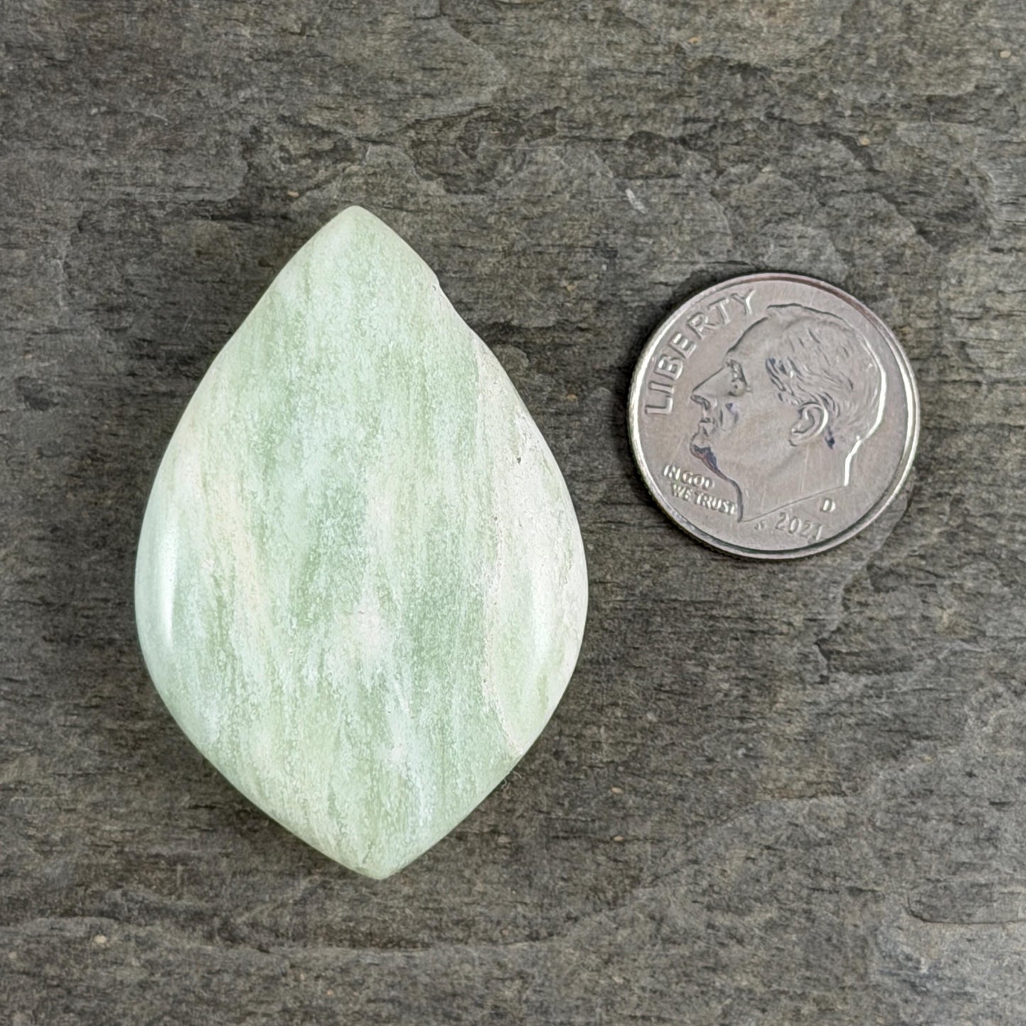 Gemstone Pendant, Leaf or Petal Shape Pendant, Vertical Top Drilled Large Hole * 1 Pendant