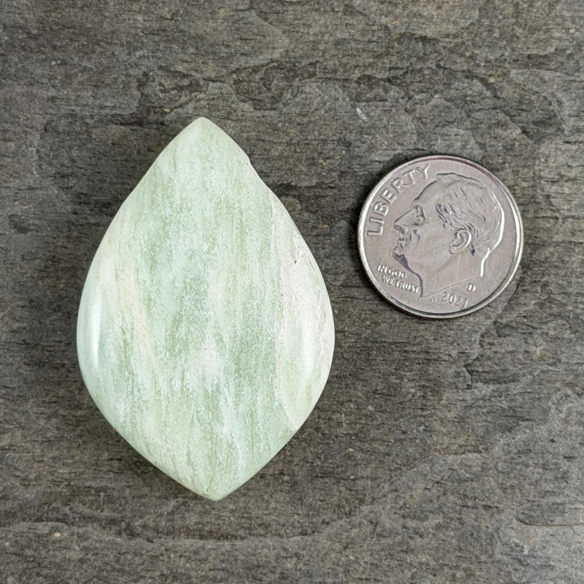 Gemstone Pendant, Leaf or Petal Shape Pendant, Vertical Top Drilled Large Hole * 1 Pendant