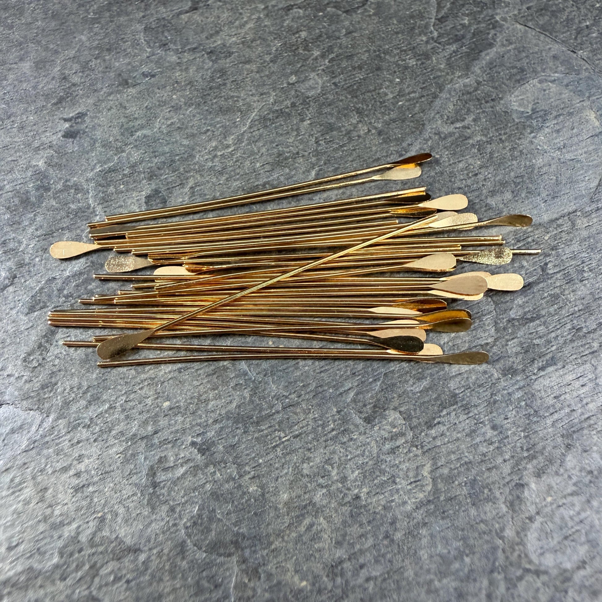 Paddle Head Pins, 2" Gold Plated Brass, 22 gauge (5552) * Qty. 50