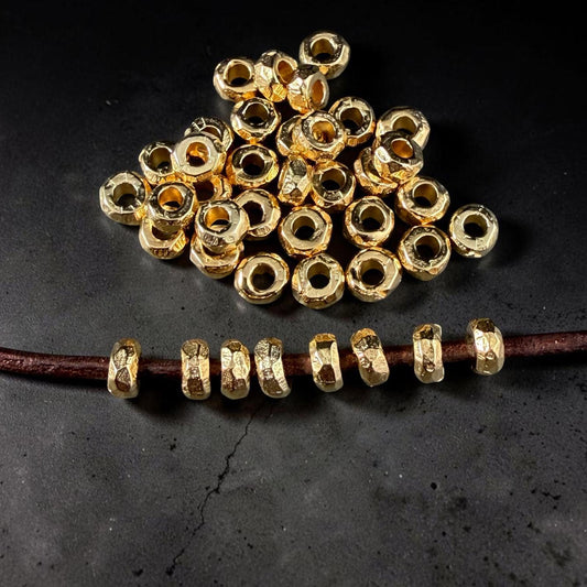 24k Gold Plated Beads, 5mm Organic Nugget, 2.2mm Hole (PF/02788-02-12) * Qty 20