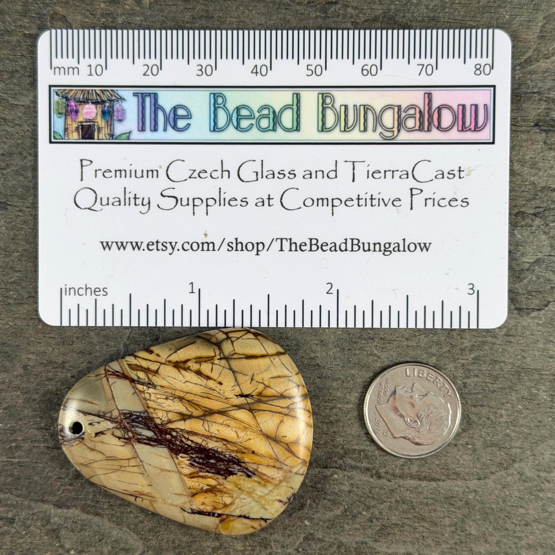 Picasso Jasper, Teardrop Gemstone Pendant, 46x40mm (PJTD-4) * Qty. 1