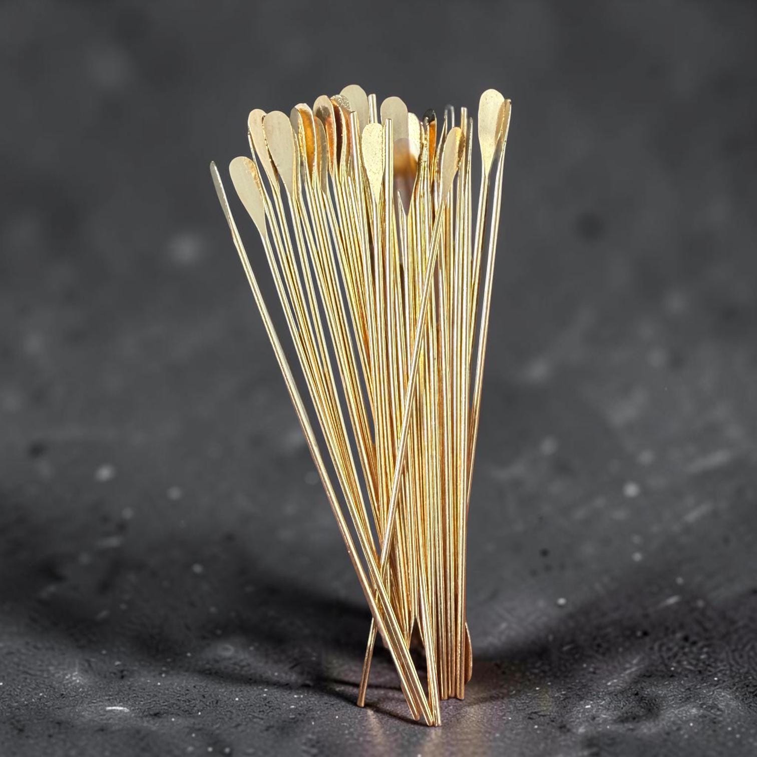 Paddle Head Pins, 2" Gold Plated Brass, 22 gauge (5552) * Qty. 50