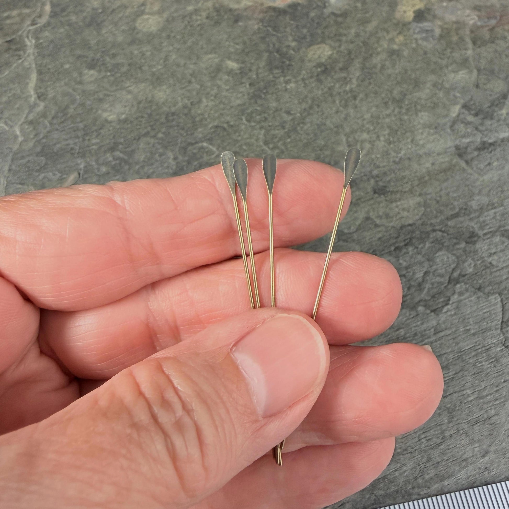 Paddle Head Pins, 2" Antiqued Brass, 22 gauge (5555) * Qty. 50