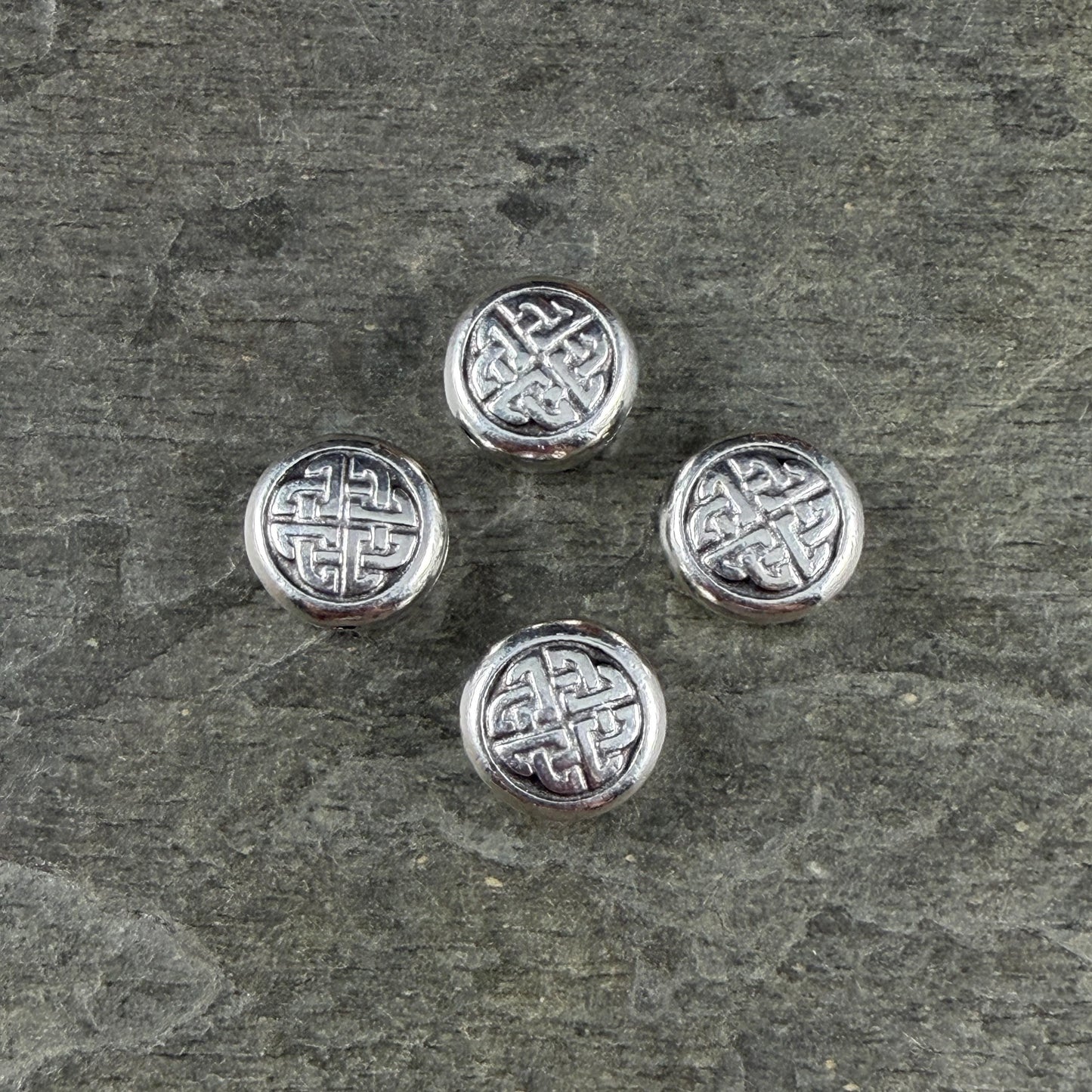 TierraCast 10mm Celtic Knot Bead, Antiqued Silver Plated Pewter (PF/759-77) * Qty. 4