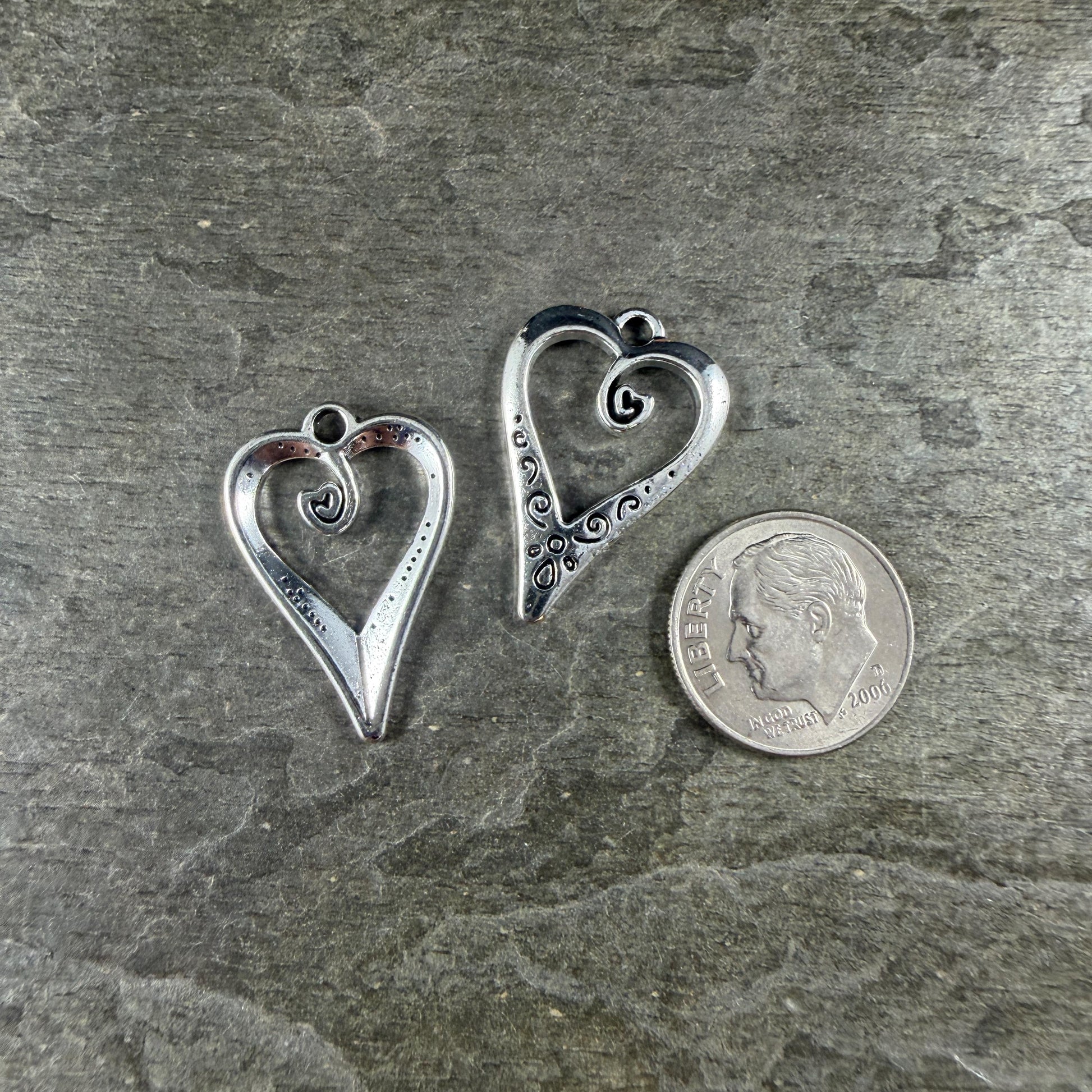 Antiqued Silver Cross Charms, Religious Charms, Small Silver Cross (YW0001-74) * Qty. 10