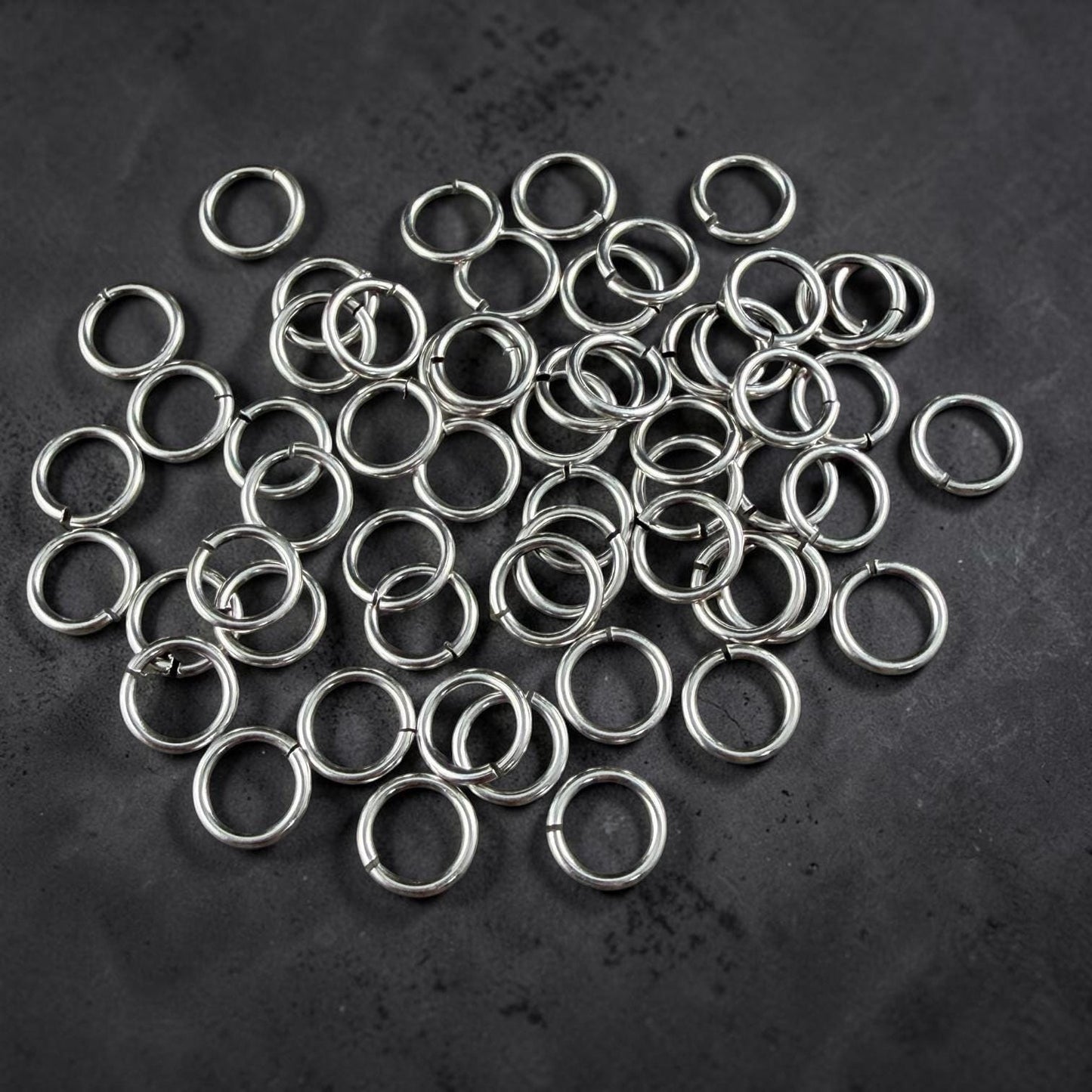 6mm 20 gauge Antiqued Silver Jump Rings, Silver Plated Brass (PF/649-06-77) * Qty. 100