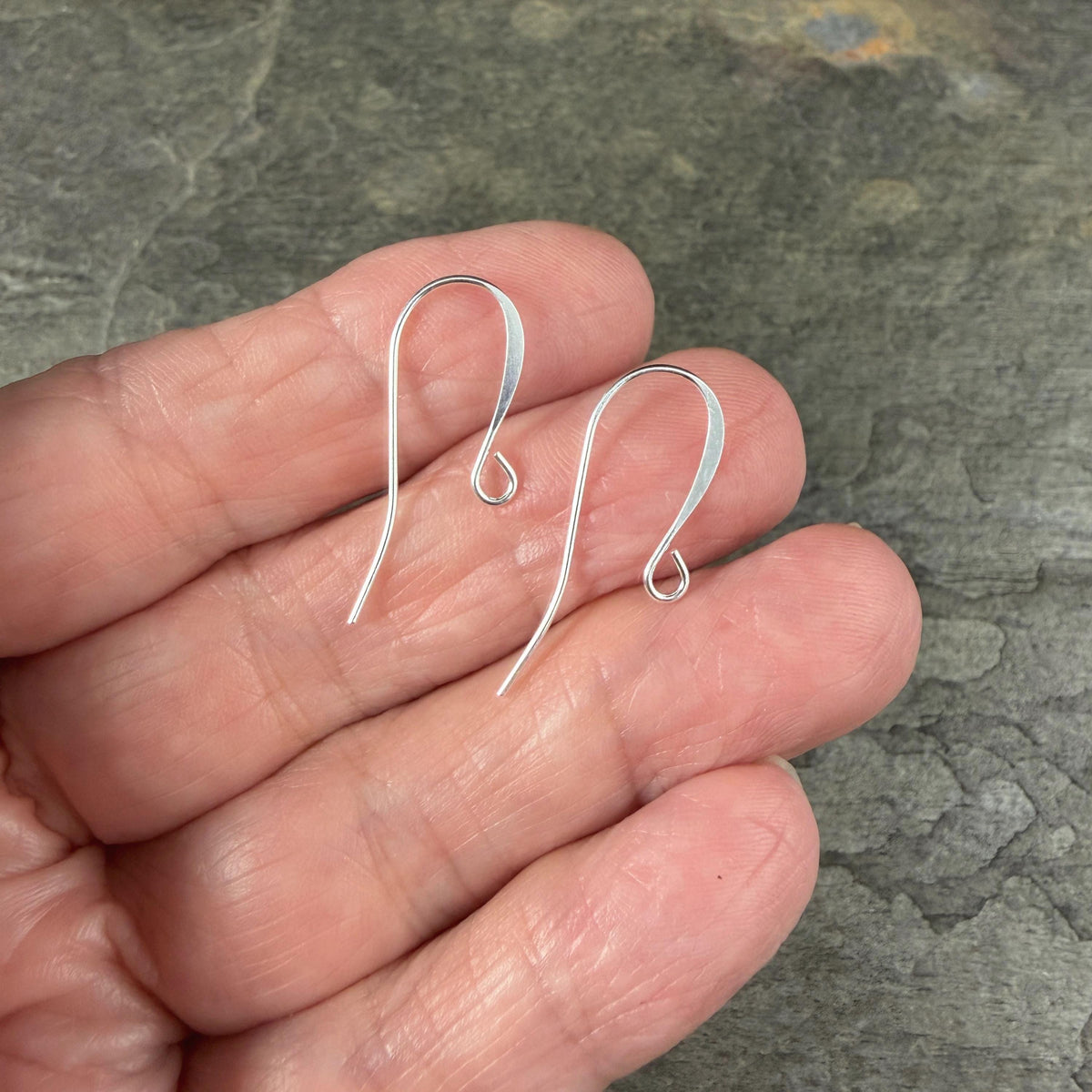 Silver Plated Brass Ear Wires, 28x17mm, Long Earring Hooks (4738) * Qty. 20