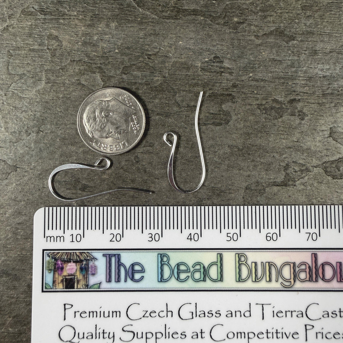 Silver Plated Brass Ear Wires, 28x17mm, Long Earring Hooks (4738) * Qty. 20